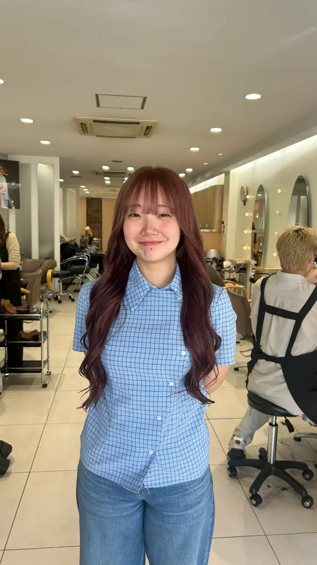 ロング ピンクブラウン 🫧透明感カラー/ 黒木彩未🫧のヘアスタイル