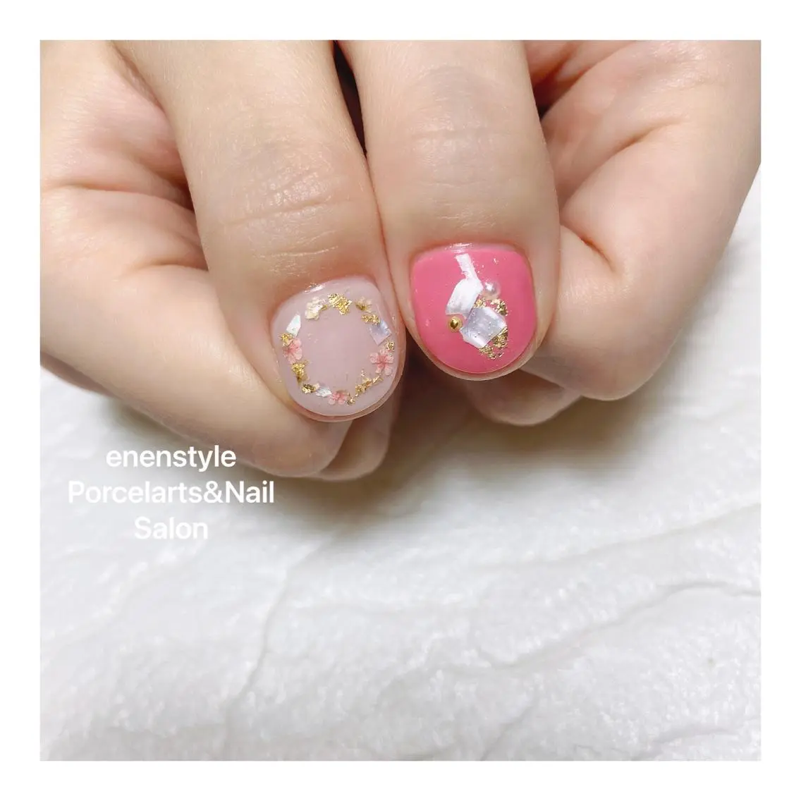 ショート ネイル ハンドネイル 🐾enen style 🐾のネイルデザイン