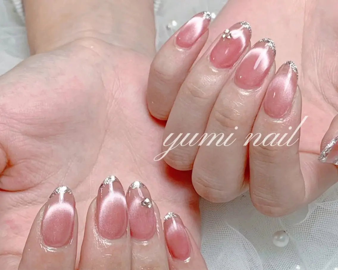 ネイル ハンドネイル 𝐲𝐮𝐦𝐢🎀 長さ出しデザイン専門のネイルデザイン
