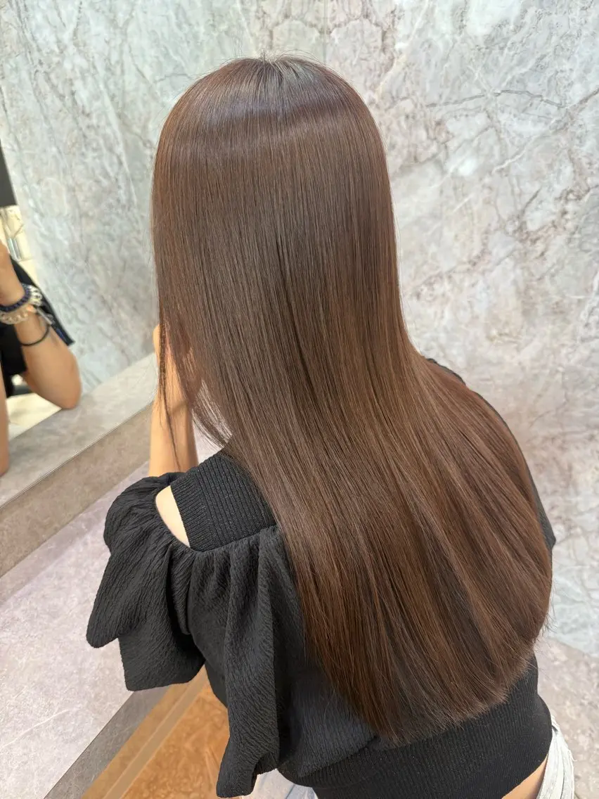 ロング カラー ヘアカラー トリートメント 💎あおい💎大宮 🦋ワンカラー🦋のヘアスタイル