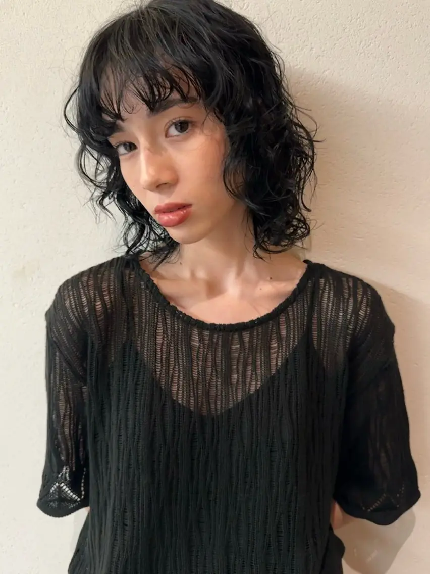 ミディアム パーマ カット パーマ お悩み解決パーマ hana🩰のヘアスタイル