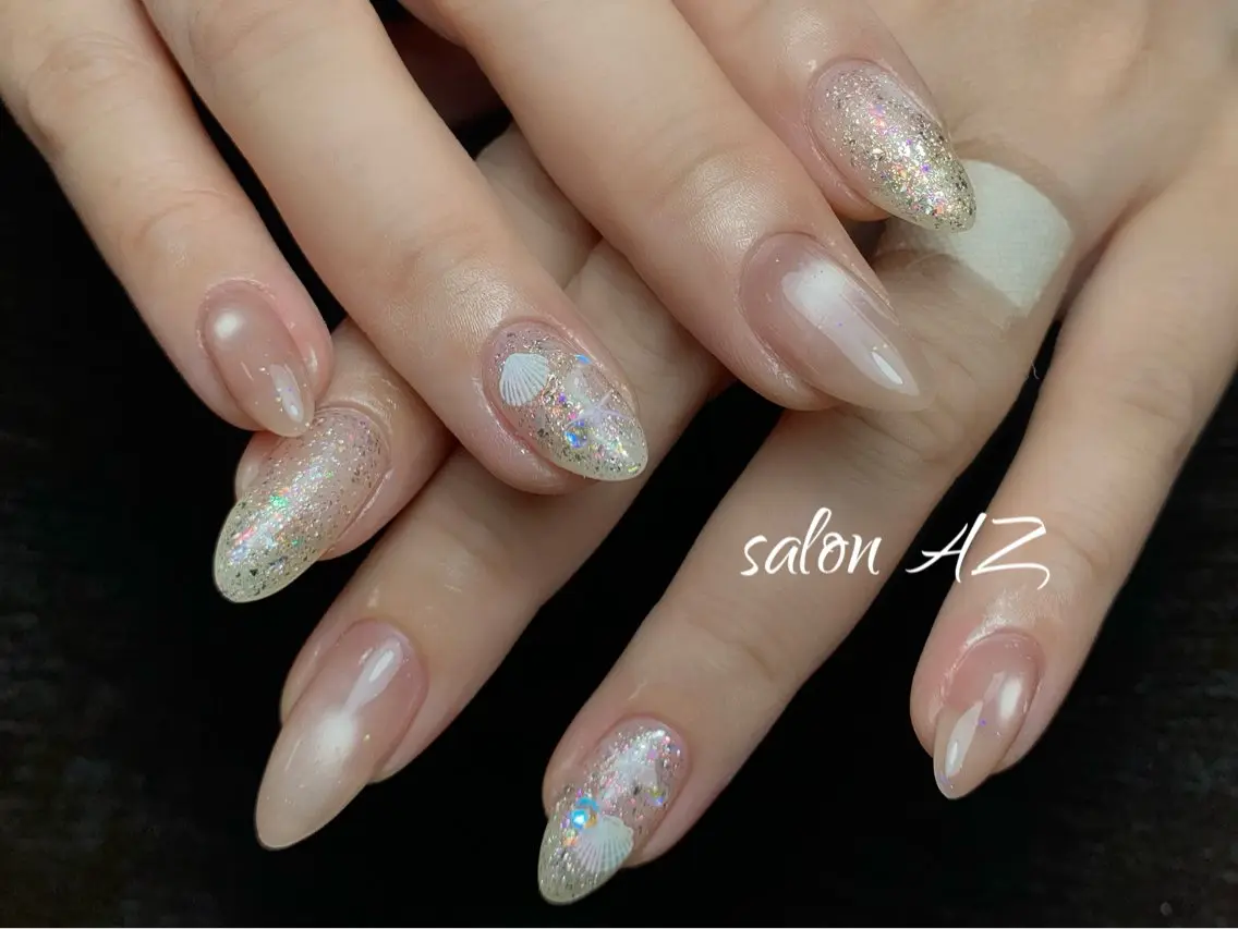 ネイル アートネイル フレンチネイル マグネットネイル ニュアンスネイル オフィスネイル ハンドネイル salon AZのネイルデザイン