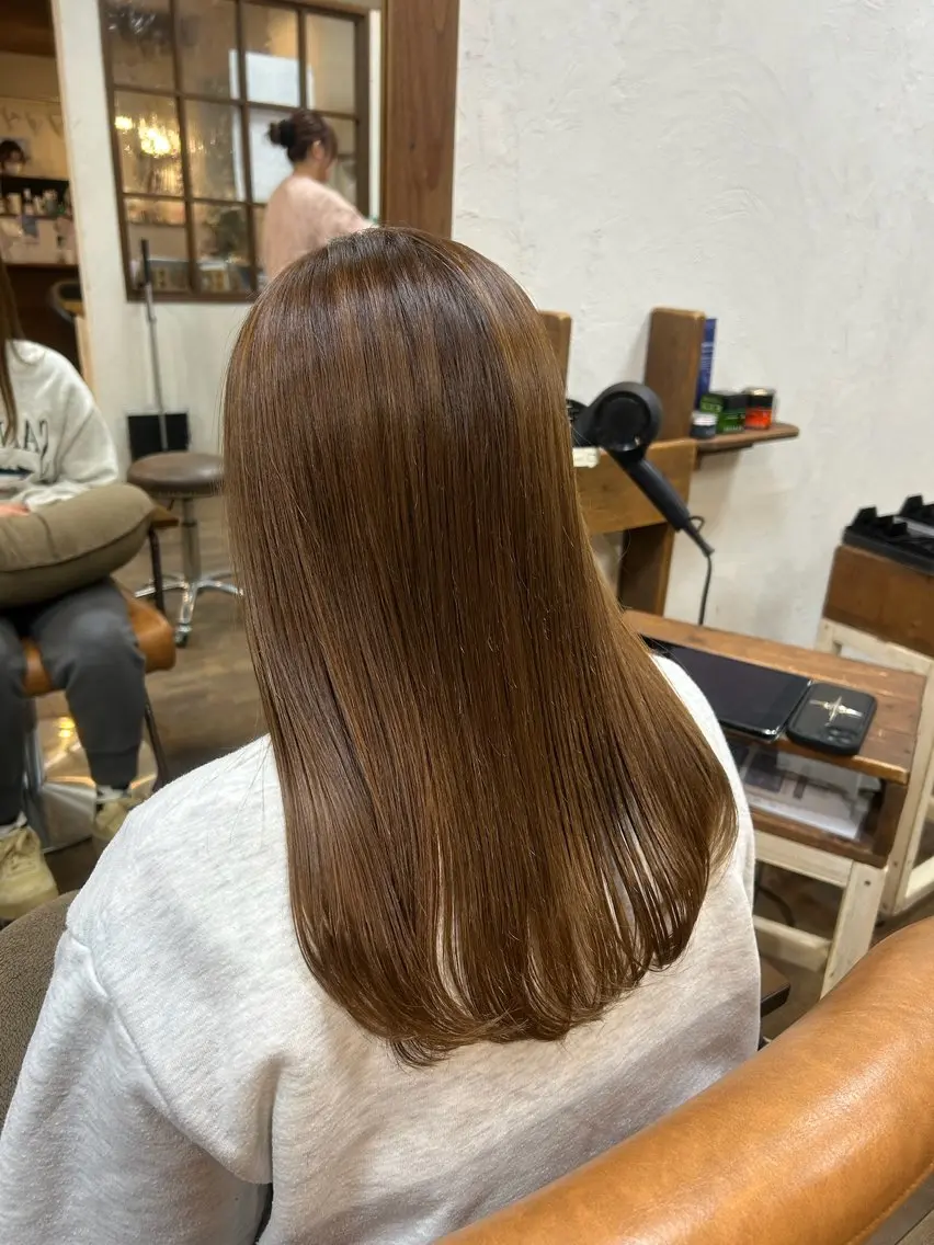 セミロング カラー ベージュカラー カット ヘアカラー 徳永　髪質改善 カラー🪄💫のヘアスタイル