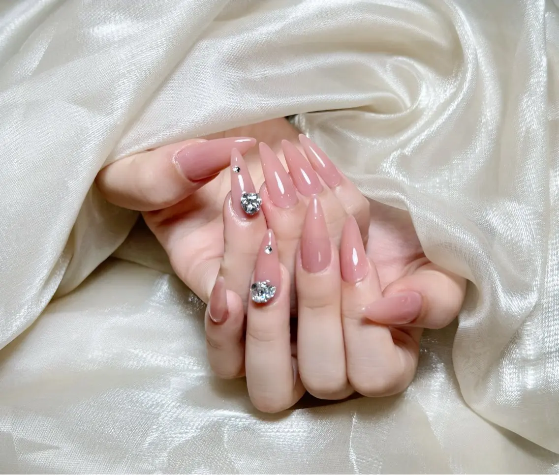 ネイル チークネイル 長さ出し フレンチネイル ジェルネイル 韓国ネイル ハンドネイル Lucky Nail Salon2のネイルデザイン
