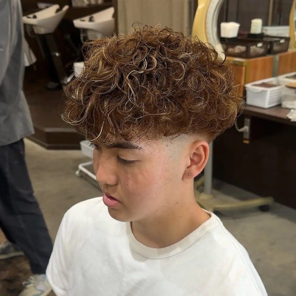 カラー パーマ カット パーマ スペインカール/セン ターパート/RYUのヘアスタイル