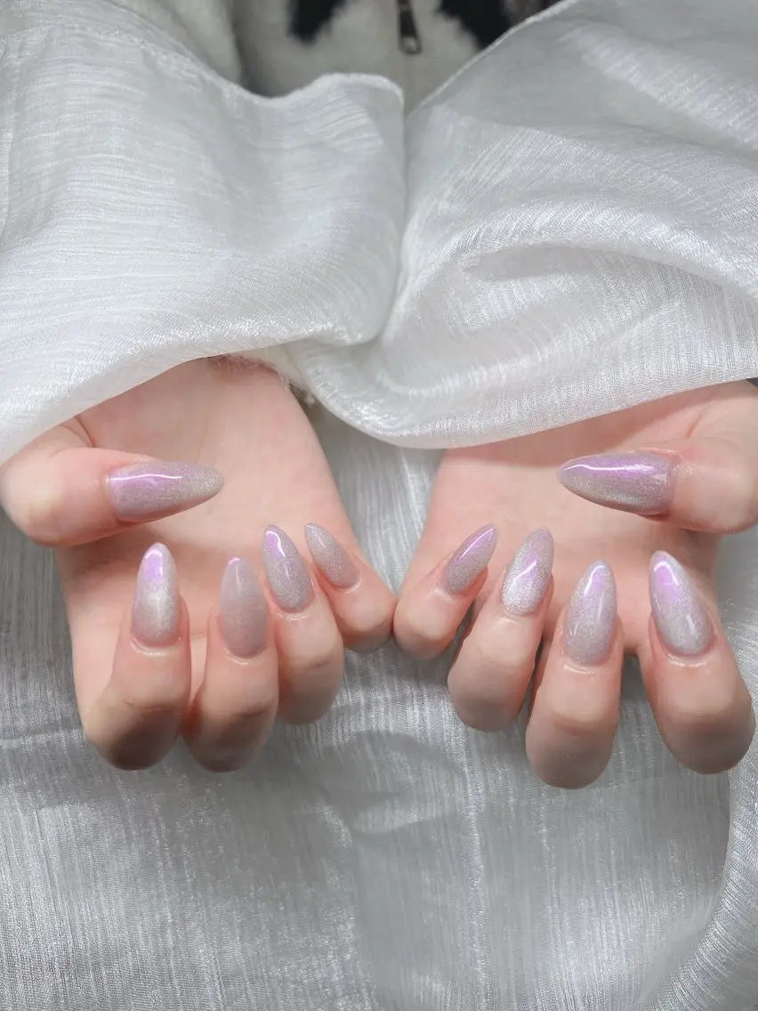 ネイル オーロラネイル チークネイル 長さ出し フットネイル フレンチネイル ハンドネイル Lee Nails チップ長さだし専門店のネイルデザイン