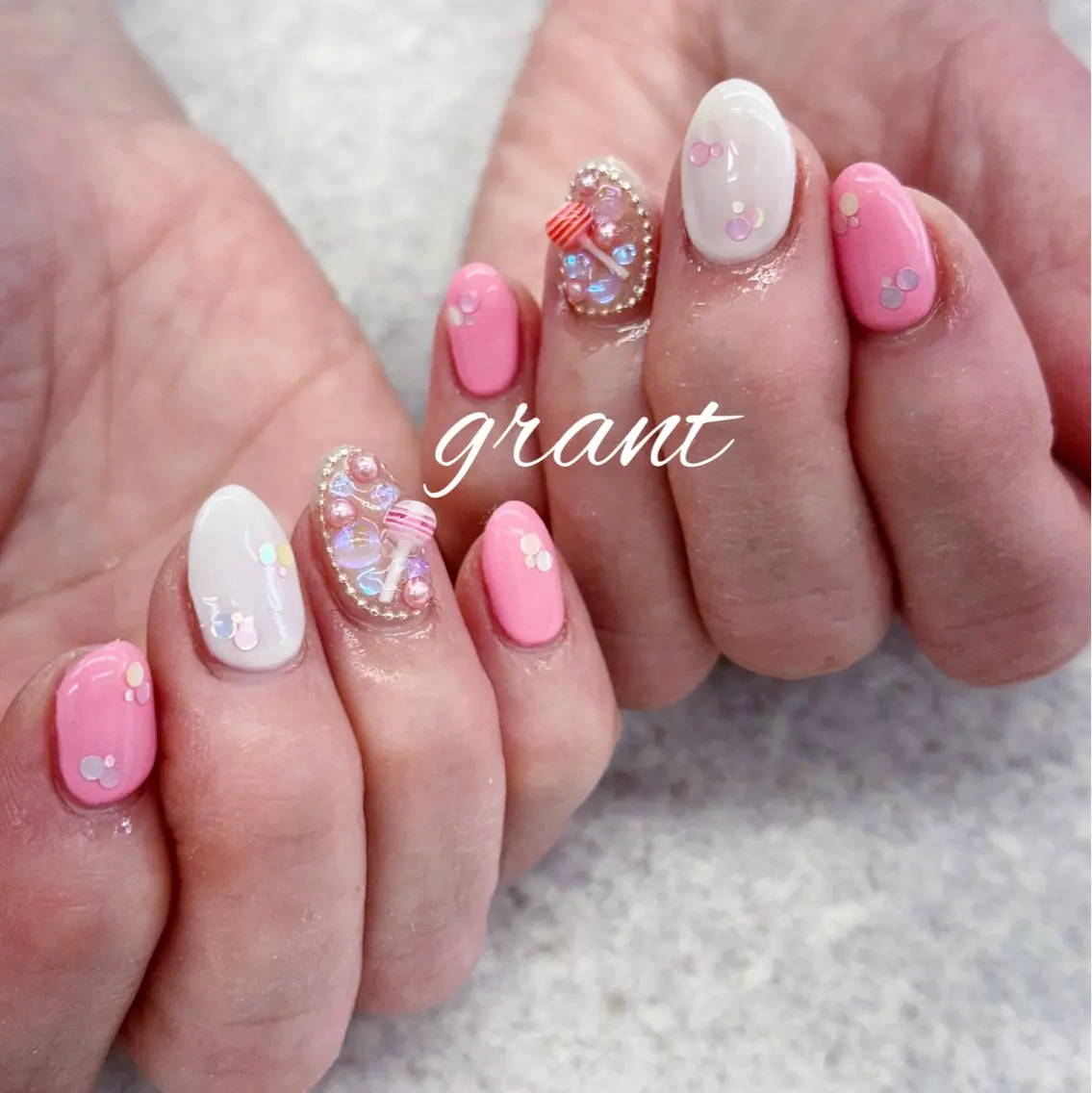 ネイル 夏ネイル ハンドネイル nailsalon grantのネイルデザイン