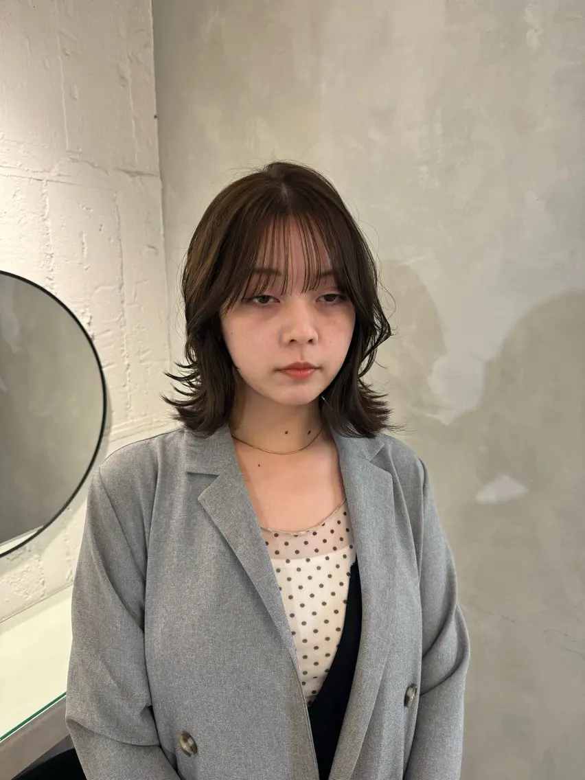 セミロング カット ヘアカラー トリートメント 新宿/顔周りカット +レイヤー＝しずく♩のヘアスタイル