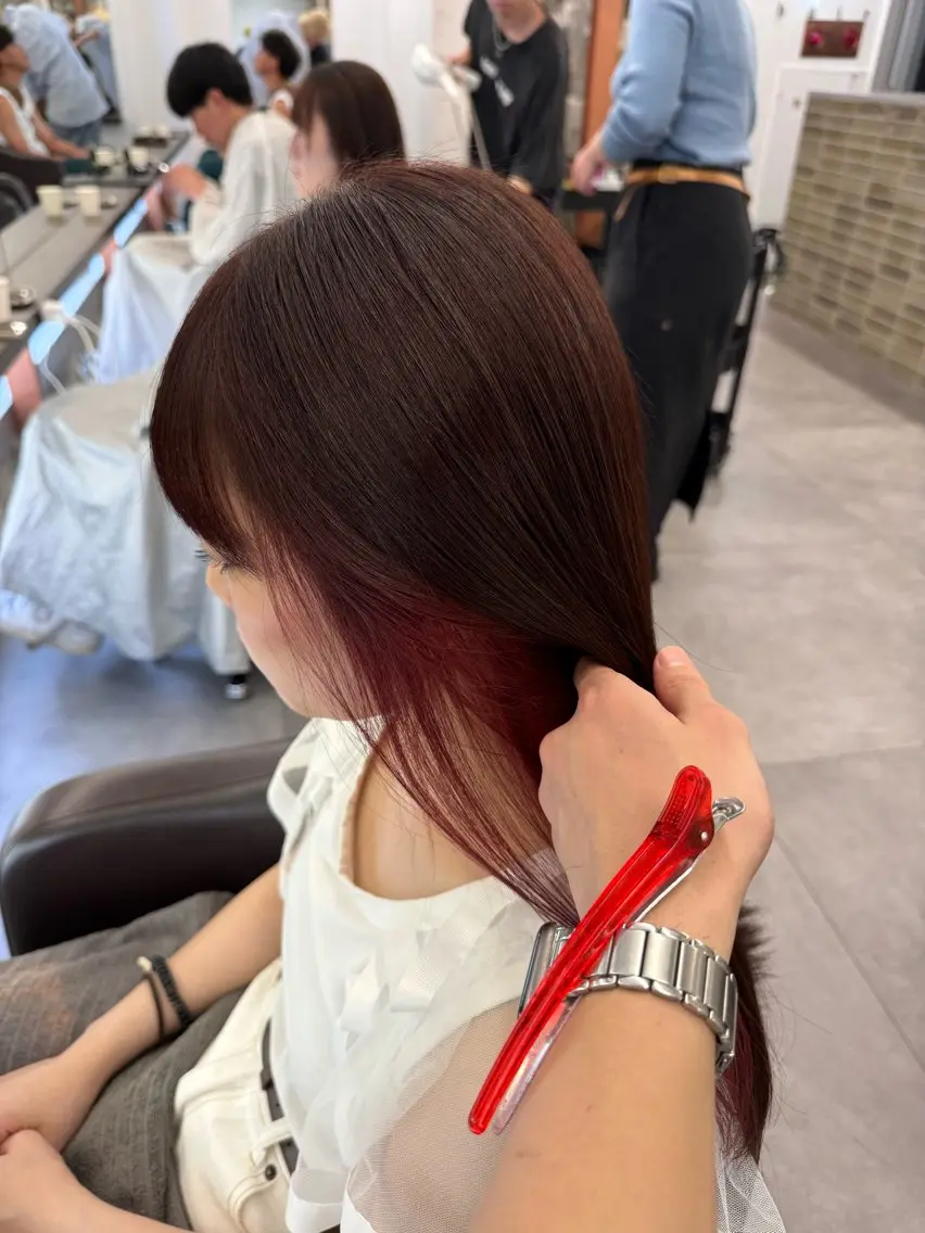ロング カラー ブリーチ ヘアカラー 並木 政太郎のヘアスタイル