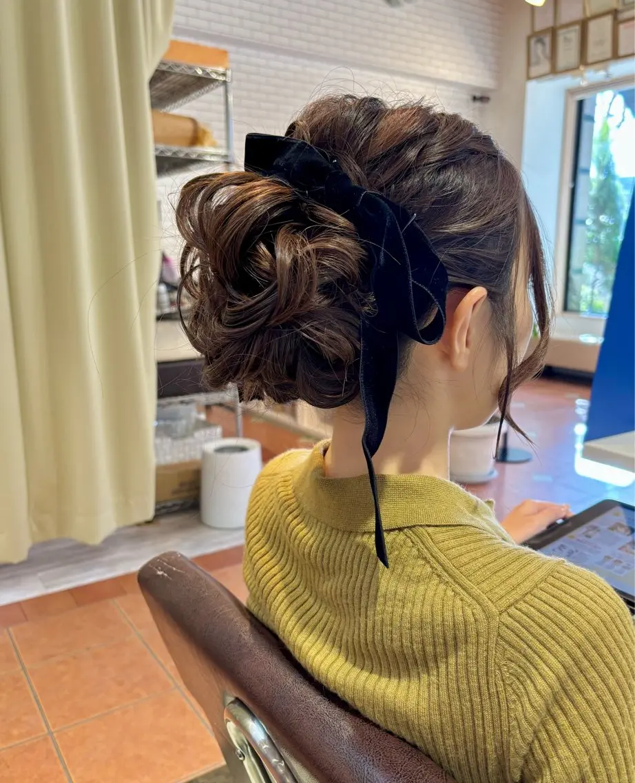 ロング ヘアアレンジ 結婚式・ブライダル 庄司 桜のヘアスタイル
