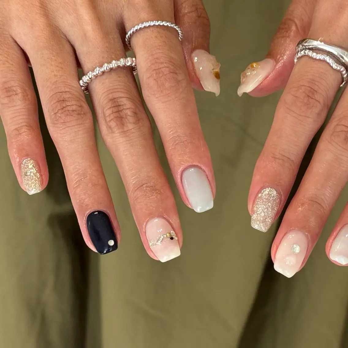 ネイル ニュアンスネイル シンプルネイル 夏ネイル ハンドネイル __shiho. nailのネイルデザイン