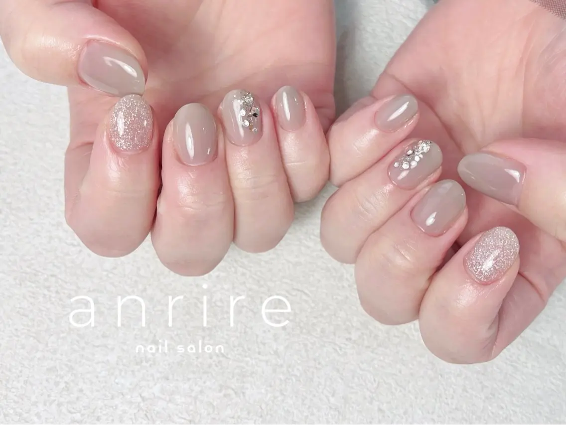 ネイル フラッシュネイル ジェルネイル キラキラネイル ラメ(グリッター) パラジェル nailsalon anrireのネイルデザイン