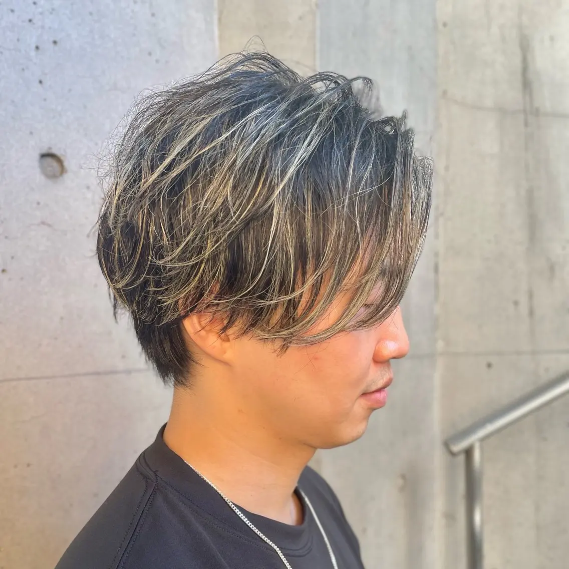 ショート カラー メンズ メンズハイライト メンズメッシュ メンズパーマ ハイライトカラー メッシュ カット ヘアカラー すげさやか ✨メンズカットパーマのヘアスタイル