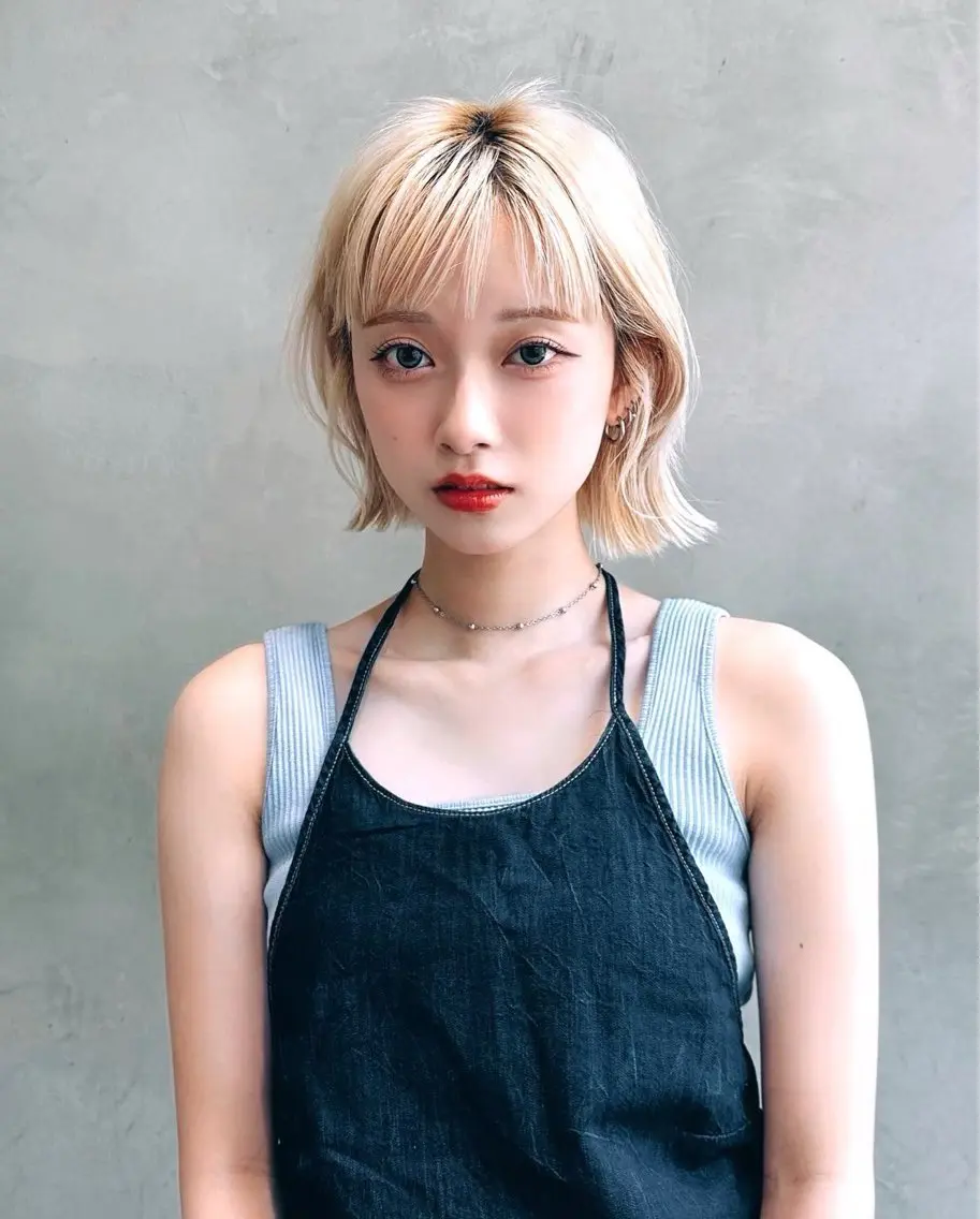 ショート カラー 艶髪/韓国ヘア🎀 Kanon︎︎⁺.のヘアスタイル