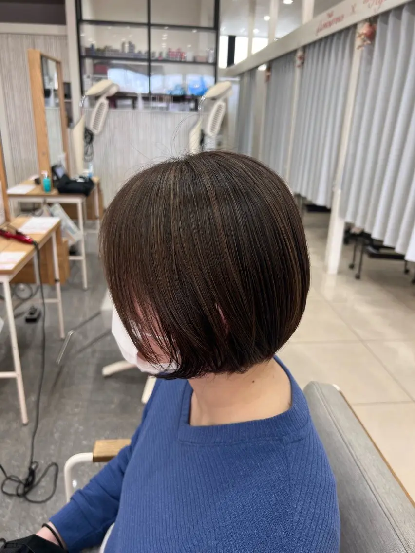 ショート カラー ヘアカラー 太白区/白髪ぼかし ハイライト/千葉達人のヘアスタイル