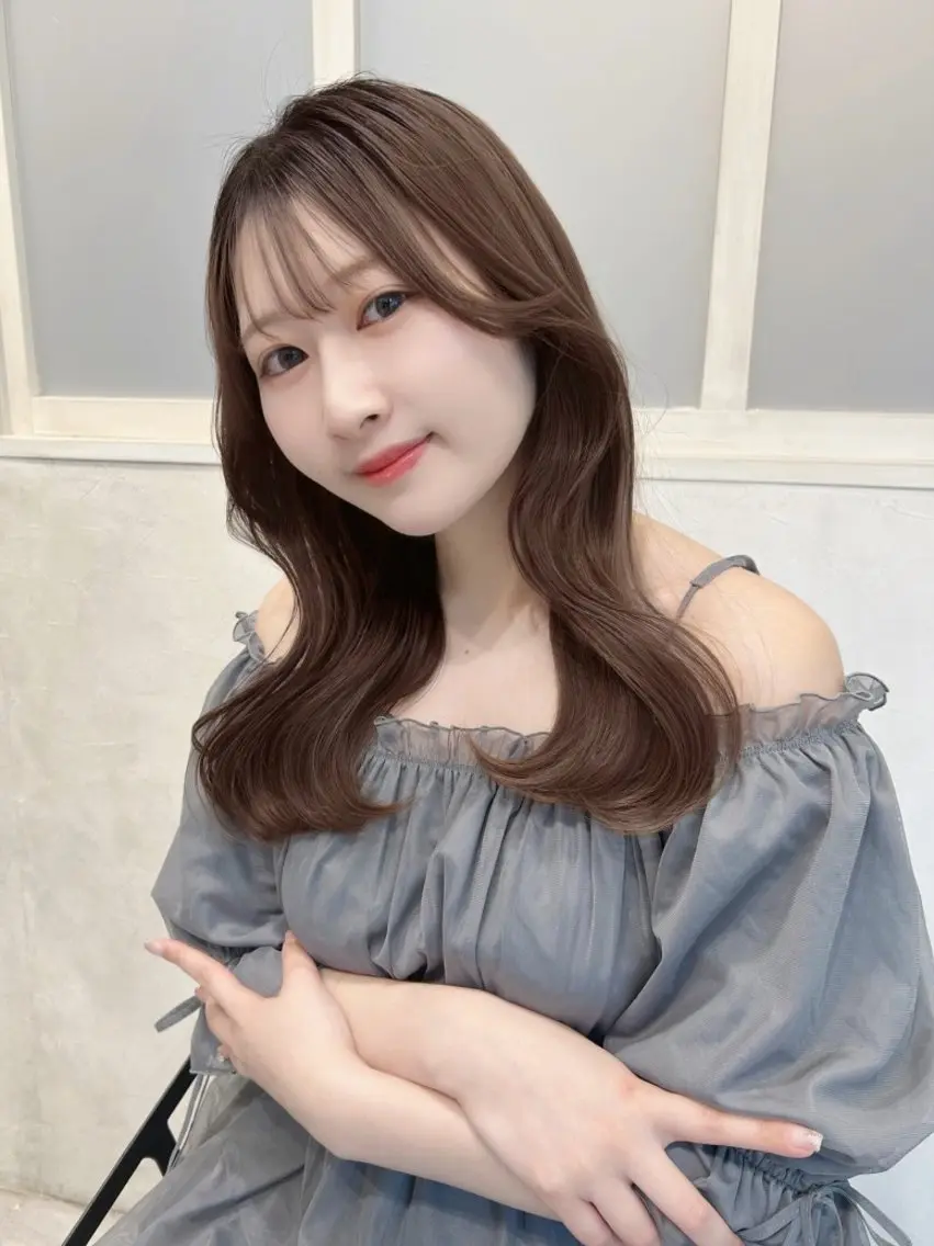 ロング カラー ベージュカラー ブリーチ ブリーチなしカラー ヘアカラー 透明感カラー/レイヤ ー/樹奈🍀🫧のヘアスタイル