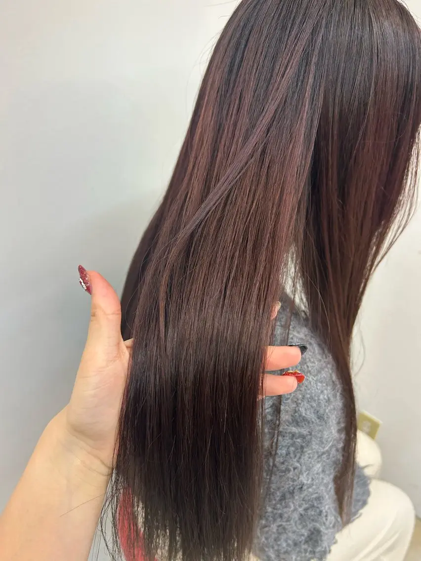 ロング カラー グレージュ ラベンダーカラー ラベンダーグレージュ ラベンダーグレー 梅田茶屋町ヘアセット 🎀RIONA🎀のヘアスタイル