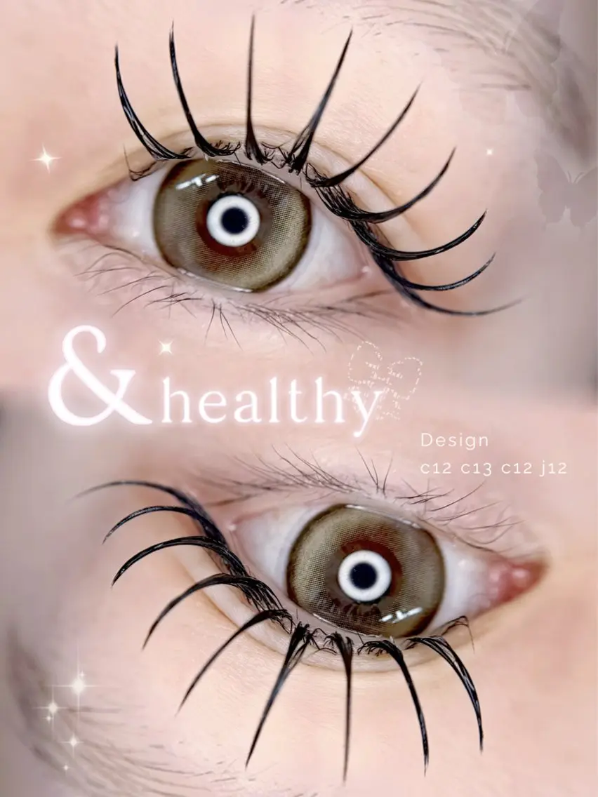 ＆healthy／アンドヘルシー(マツエク➕まつパ)100本(50束)🍑Wフラット装着🍒LED変更+¥1300 /の写真