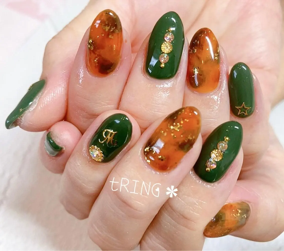 ネイル ハンドネイル tRING＊ しいの木台のネイルデザイン