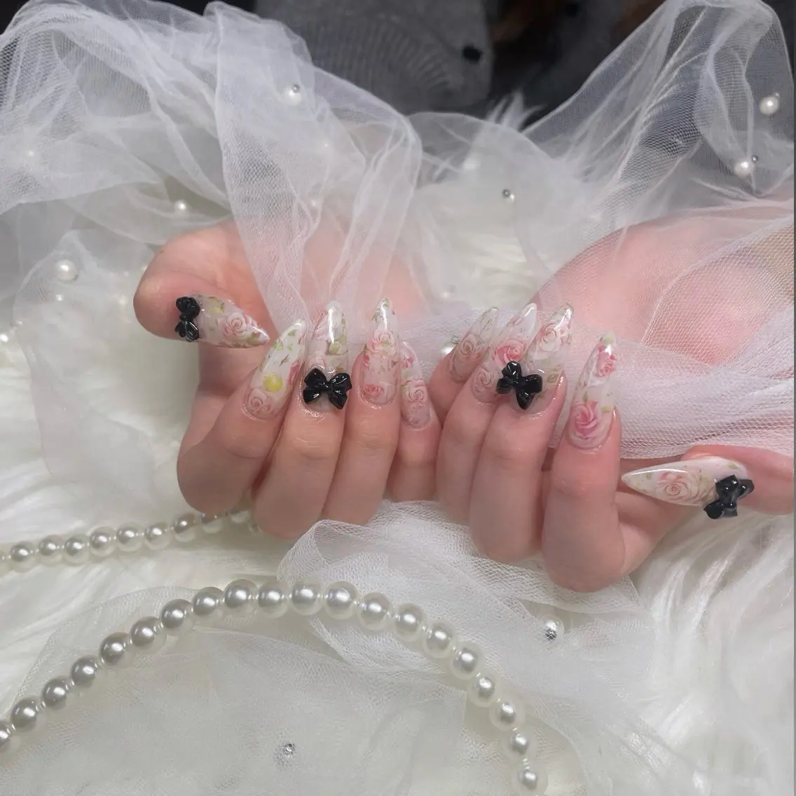 ネイル ハンドネイル Blue daisy RIN🎀のネイルデザイン