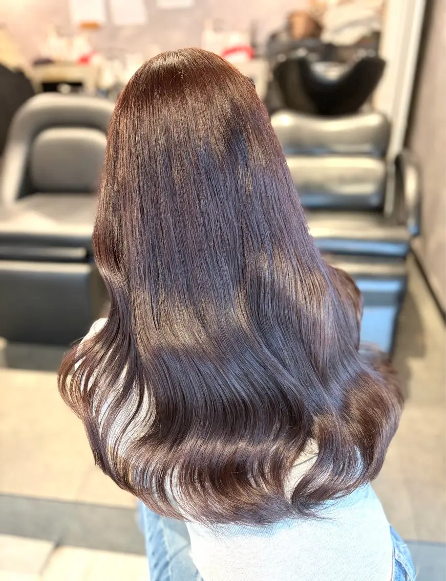 ロング カラー ヘアカラー トリートメント ヘッドスパ 🩶鈴木茉奈🩶艶髪 /透明感/暖色カラーのヘアスタイル