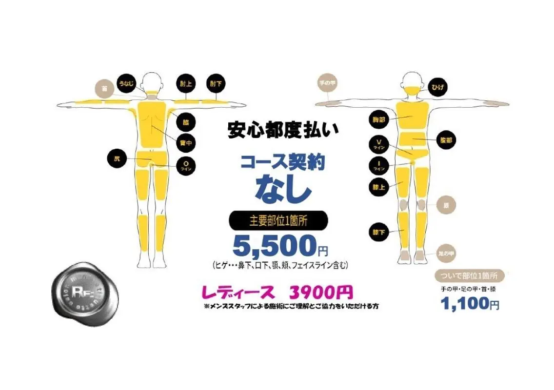 【都度払い脱毛】 RE:  横浜のエステ・リラクイメージ