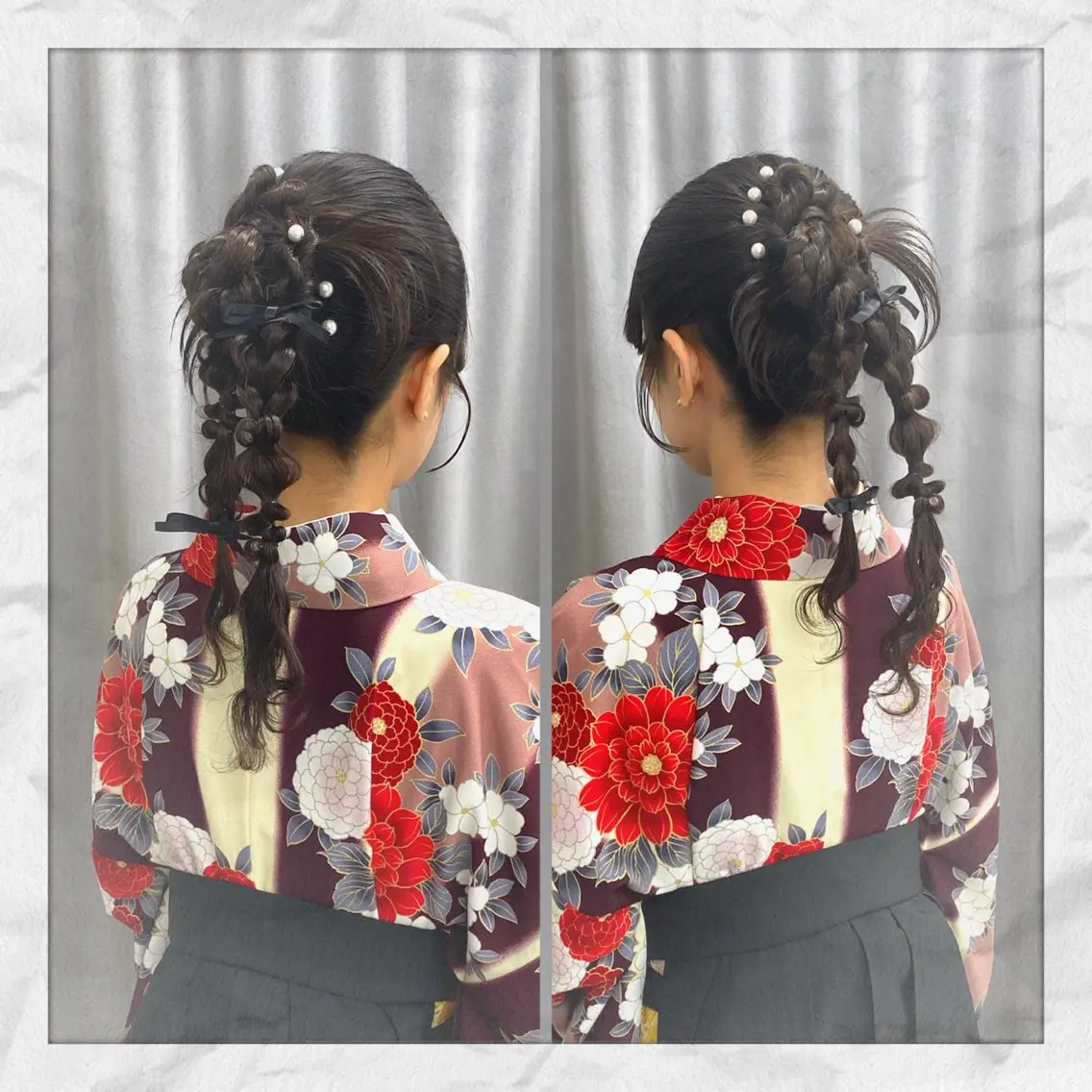 セミロング ヘアアレンジ ポニーテール 卒業式のヘアスタイル ヘアセット ヘアセット/着付け 𓇼 まつもと𓇼のその他イメージ