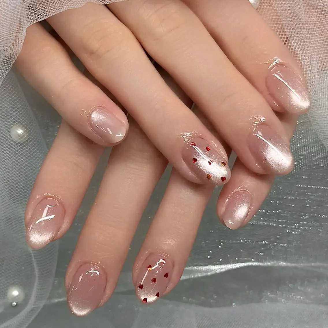 ネイル ハンドネイル ハンドケア 🎀sao🎀銀座 韓国/ワンホンネイルのネイルデザイン