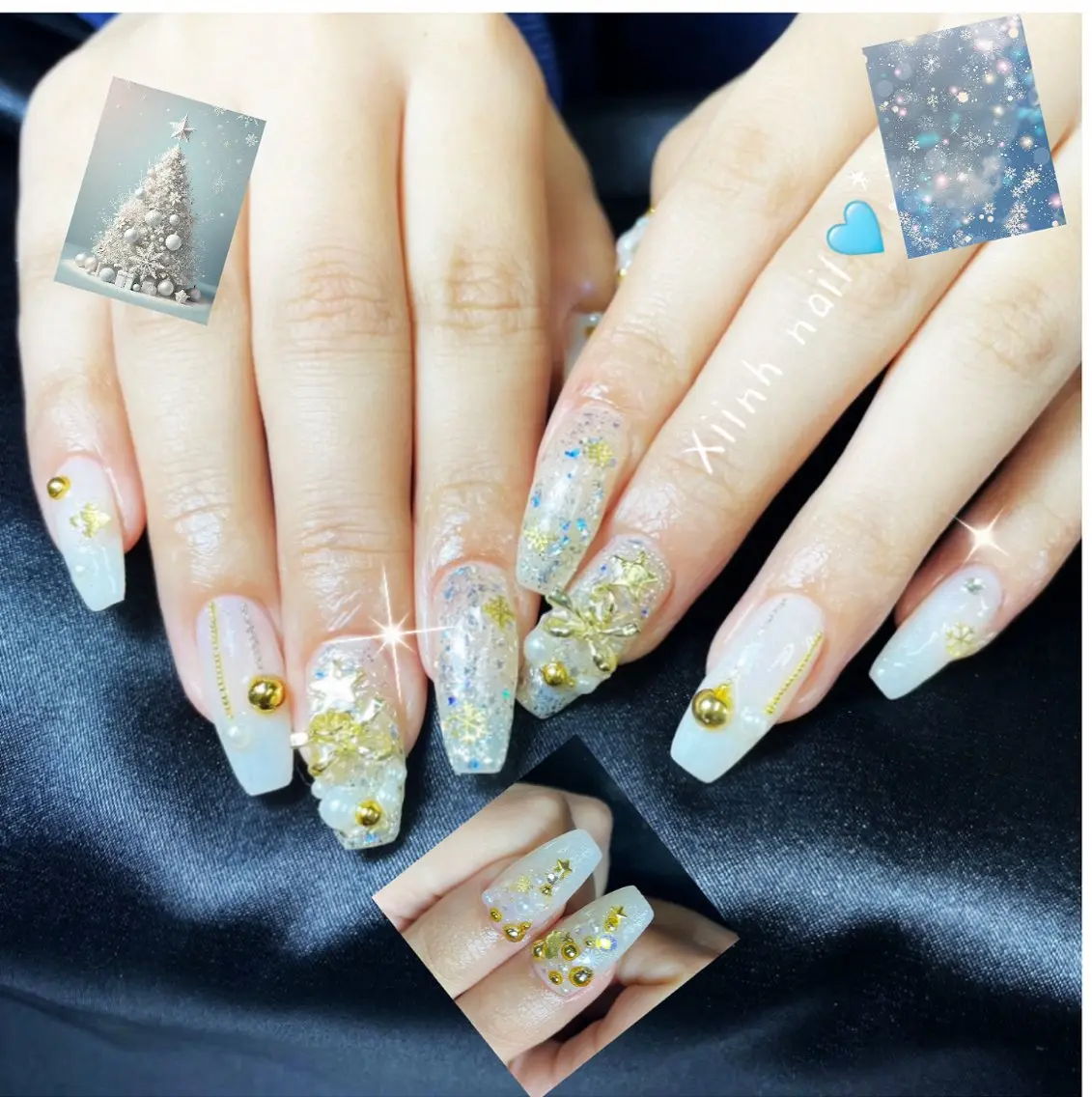 ネイル ブラウン チークネイル 桜ネイル 長さ出し フットネイル ハンドネイル XIINH NAIL SALONのネイルデザイン