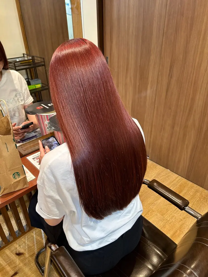 カット＋ブリーチ＋カラーの写真