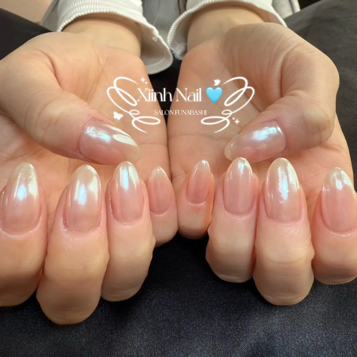 ネイル チークネイル 桜ネイル 長さ出し フットネイル ジェルネイル ハンドネイル XIINH NAIL SALONのネイルデザイン