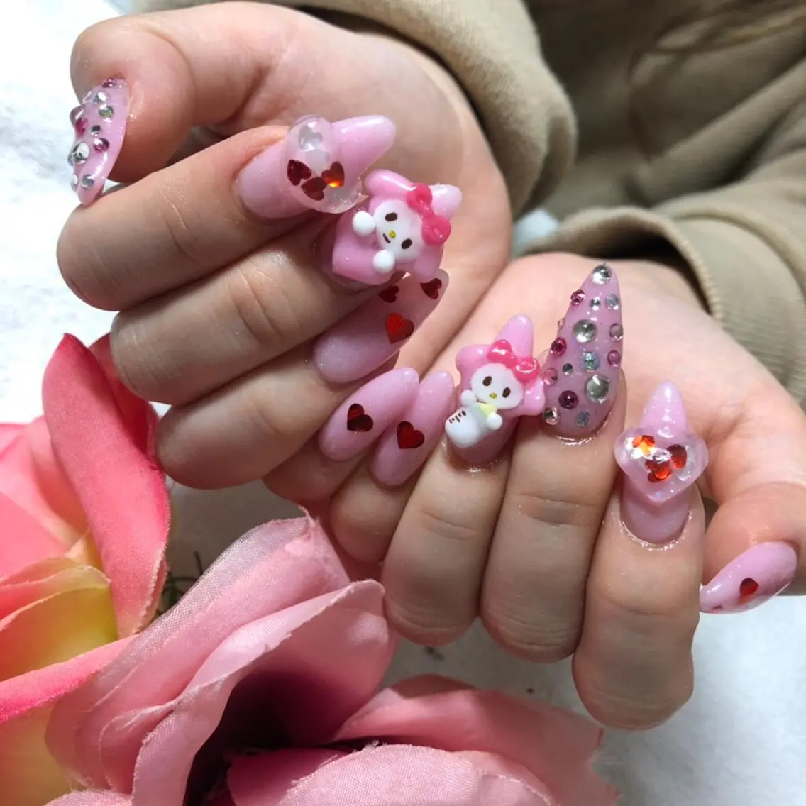 セミロング ネイル ハンドネイル 《LB》ラブリエ Nail&eyeのマツエク・マツパデザイン