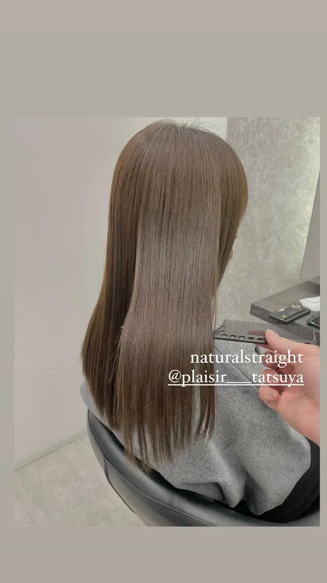 ロング カット 縮毛矯正 佐々木 達也のヘアスタイル