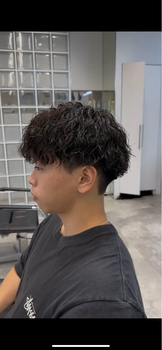 パーマ メンズ カット パーマ fifth park 六反穂 龍介のヘアスタイル