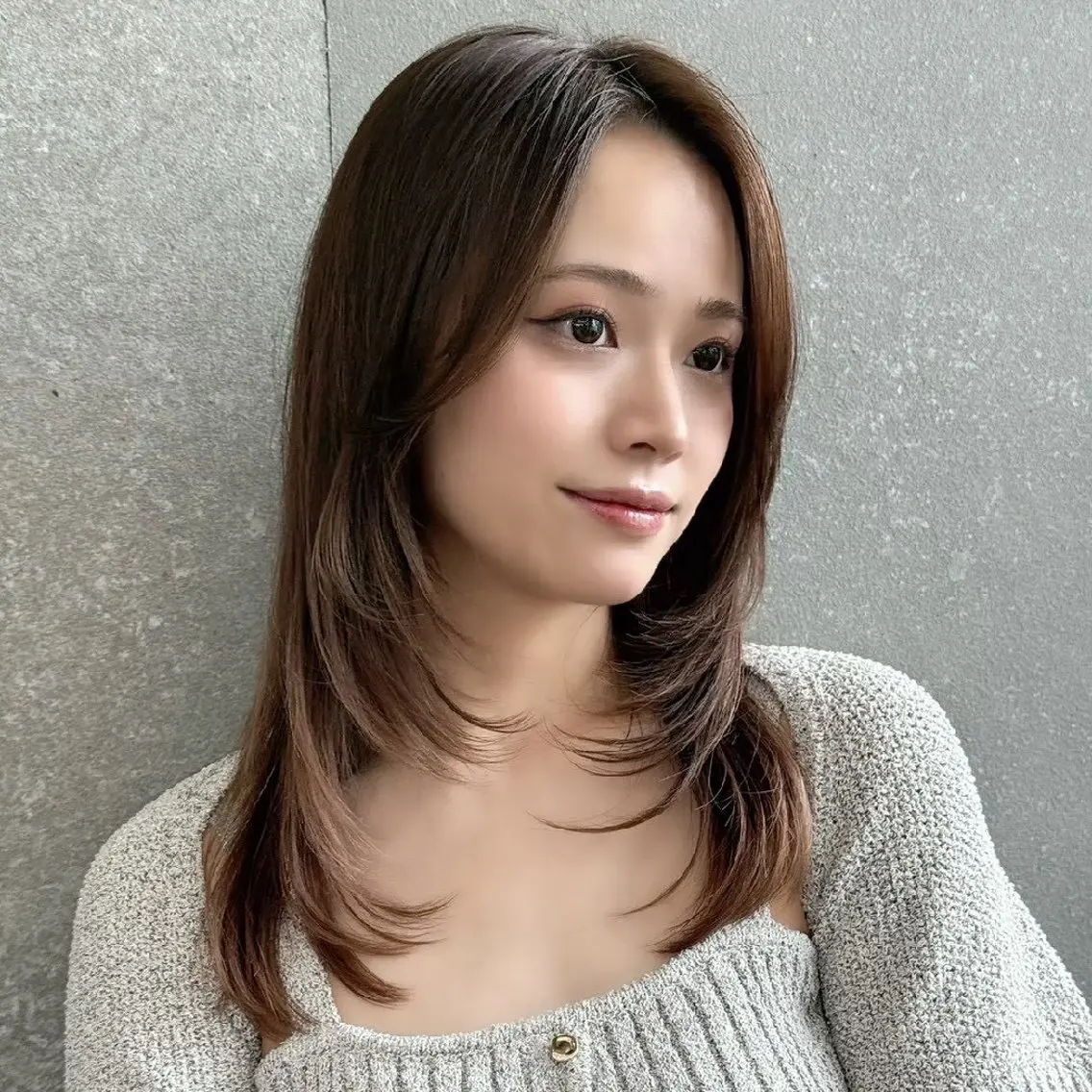 ミディアム レイヤーカット/ 髪質改善/たくみのヘアスタイル