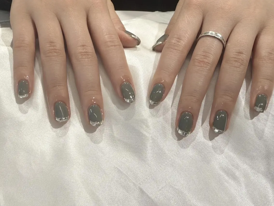 🎀大人気NO.5🎀💕ガラスフレンチ💕 多数ある色の中から選択可能!💅マグネットカラーはプラス1000円ですの写真