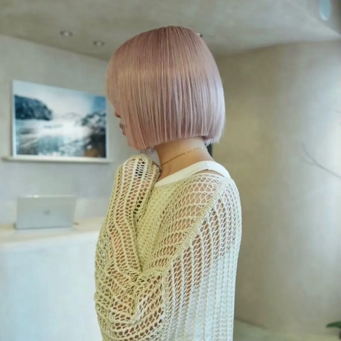 ショート カラー ブリーチ ハイトーンカラー ヘアカラー Bërg mimi ‎ ౨ৎ⋆のヘアスタイル