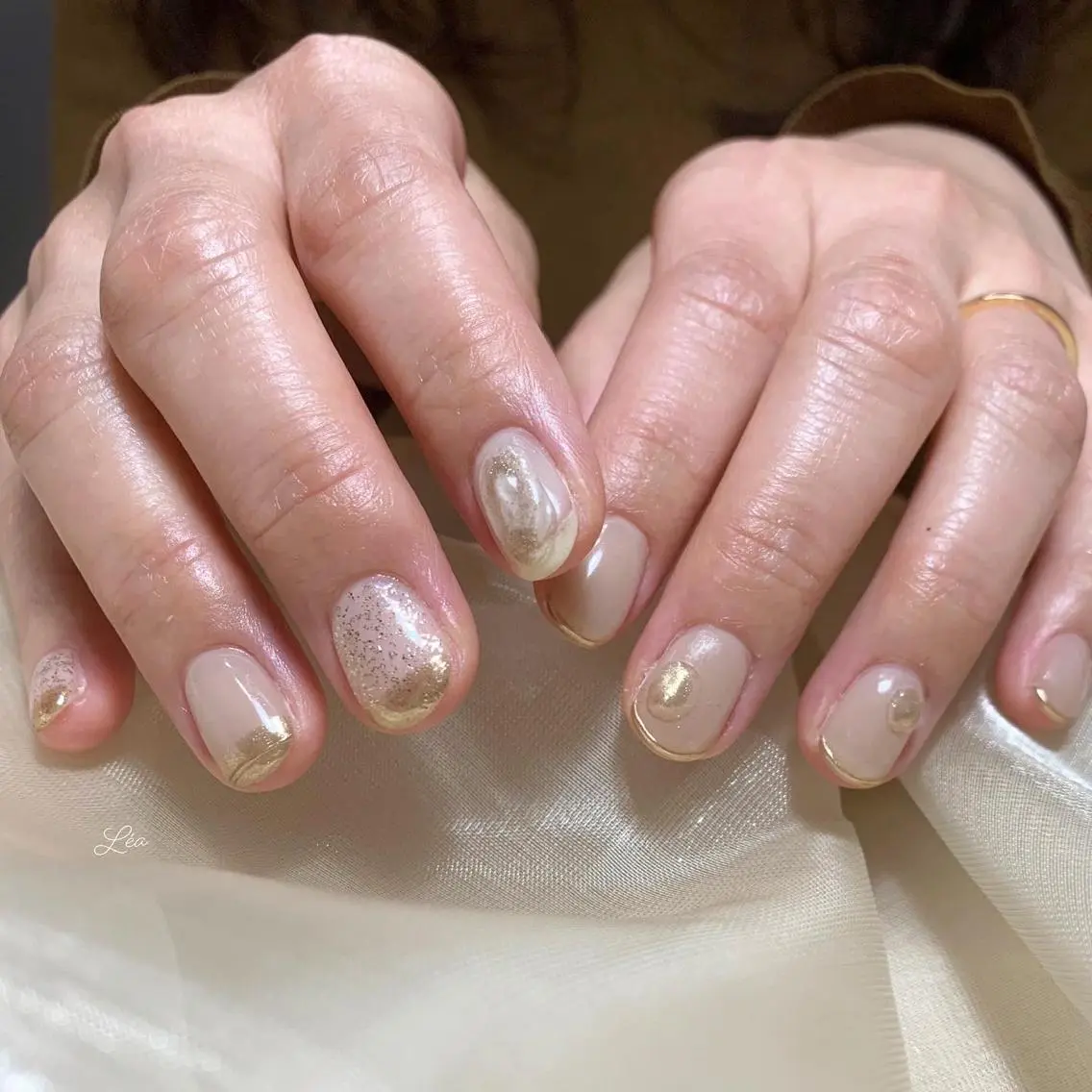 ネイル ジェルネイル 持ち込み パラジェル ソフトジェル Léa nailのネイルデザイン