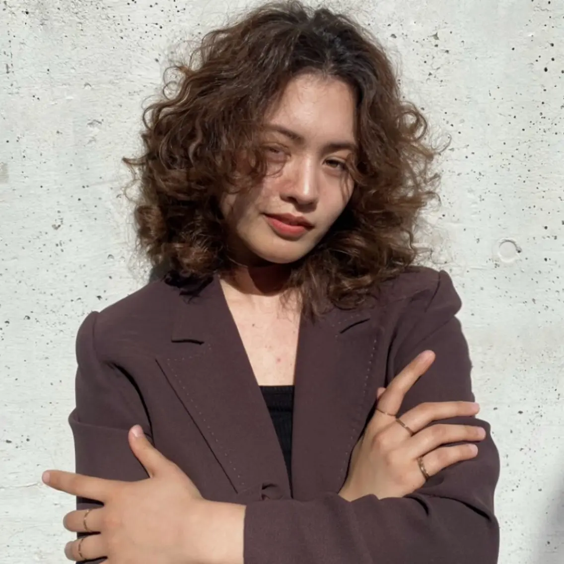 ミディアム カット ヘアカラー Minami Yuiのヘアスタイル
