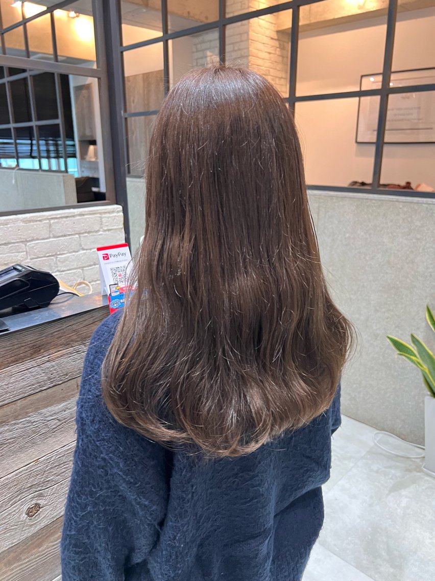 ロング カラー アディクシーカラー グレージュ カット ヘアカラー トリートメント 🌿ニュアンス/髪質 改善🌿Fukudaのヘアスタイル