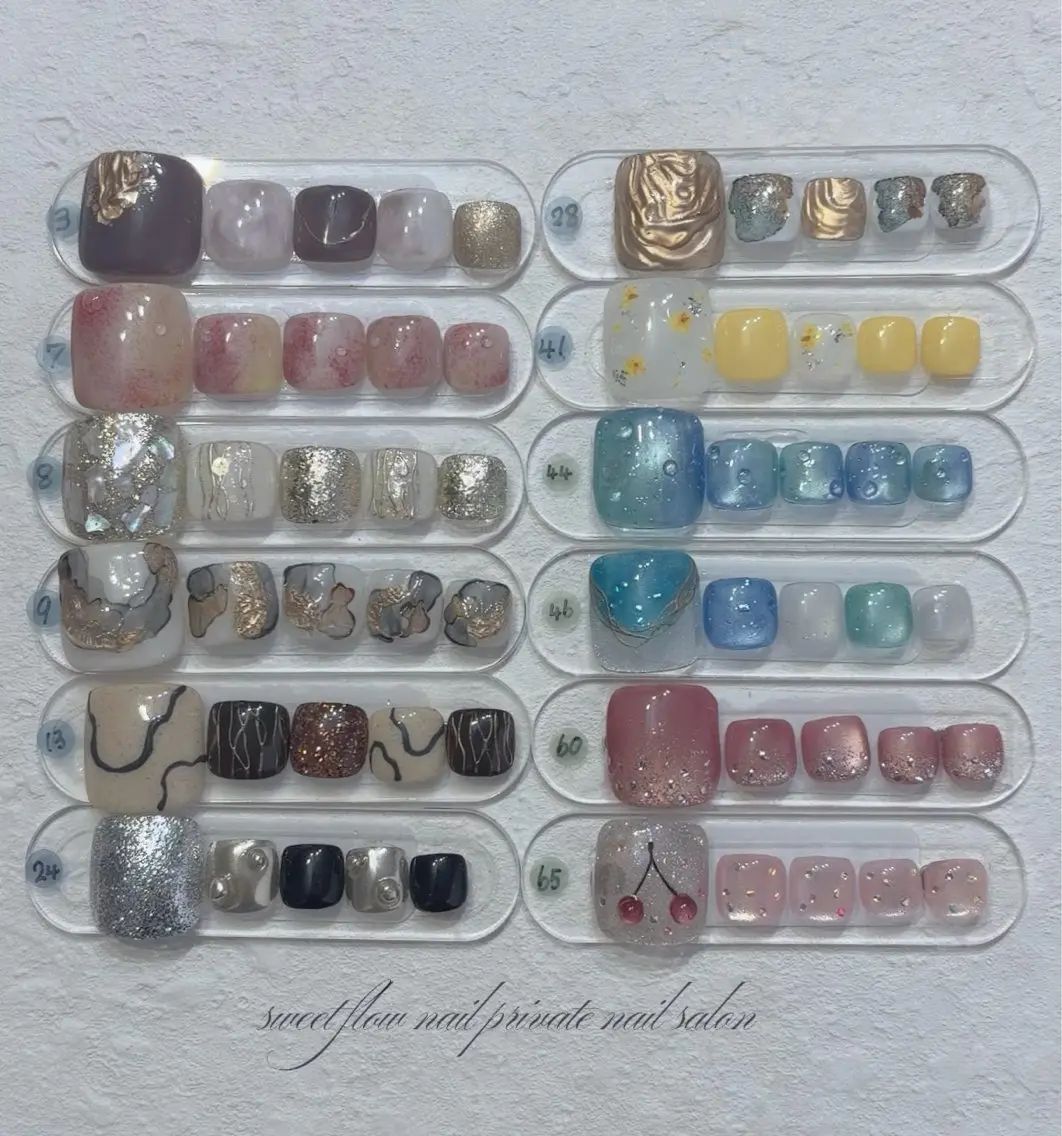 ネイル フットネイル sweet flow nailのネイルデザイン