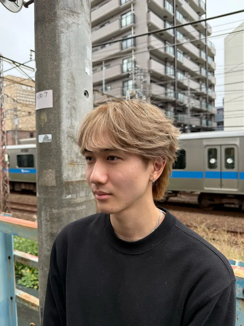 ショート カラー メンズ カット ヘアカラー トリートメント fan.ray⚽️ 髙橋翔一のヘアスタイル