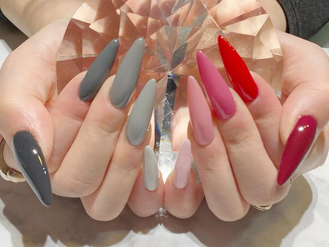 ネイル ロングネイル 持ち込み スカルプネイル YUN 💅のネイルデザイン