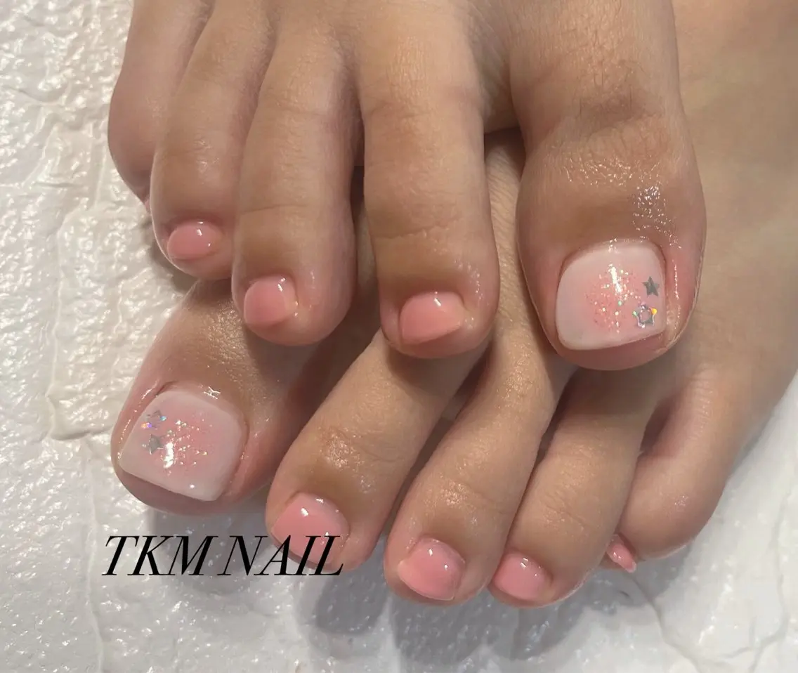 ネイル チークネイル シンプルネイル ______ TKM  NAILのネイルデザイン