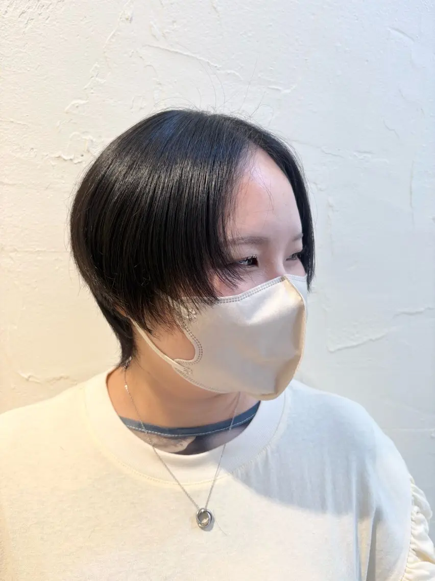 ショート 顔まわりレイヤー 顔周りカット レイヤーカット カット 山下ちひろ/髪質改善 /メンズ/まつパのヘアスタイル