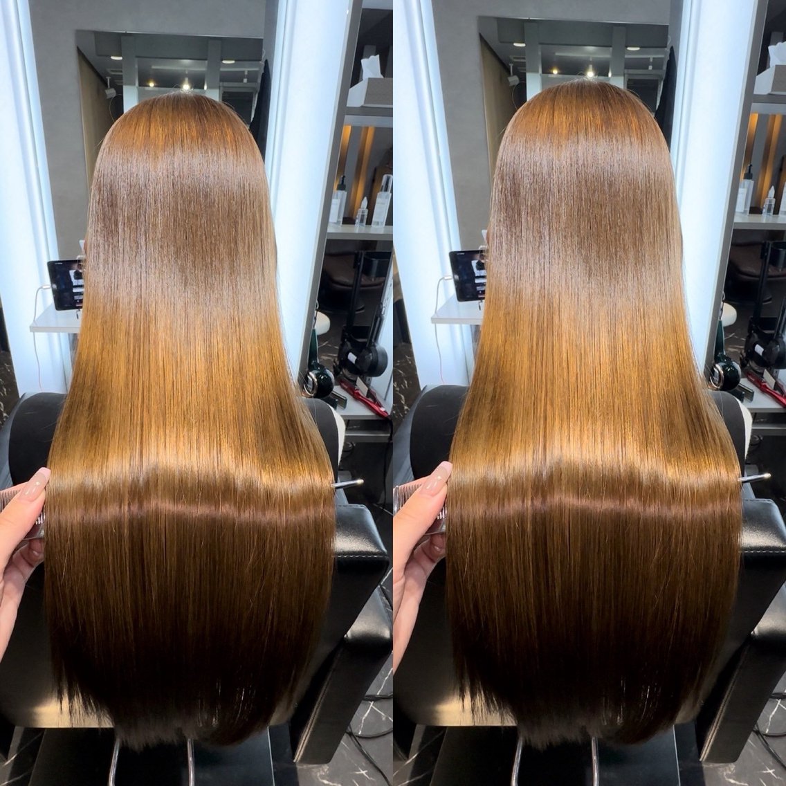 ロング 縮毛矯正 福西 司のヘアスタイル