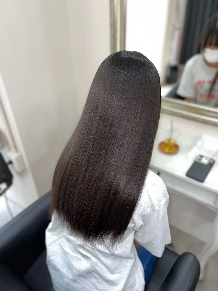 ロング 髪質改善 カット 縮毛矯正 トリートメント 縮毛矯正/ 艶髪/NENEのヘアスタイル