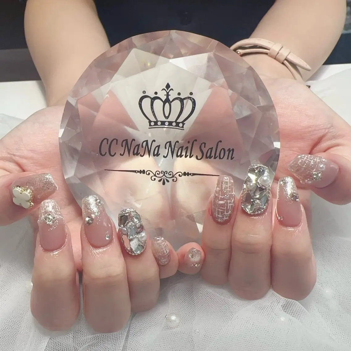 ネイル 持ち込み スカルプネイル ハンドネイル 💎CC・NaNa 韓国風ネイル🌙Cのネイルデザイン