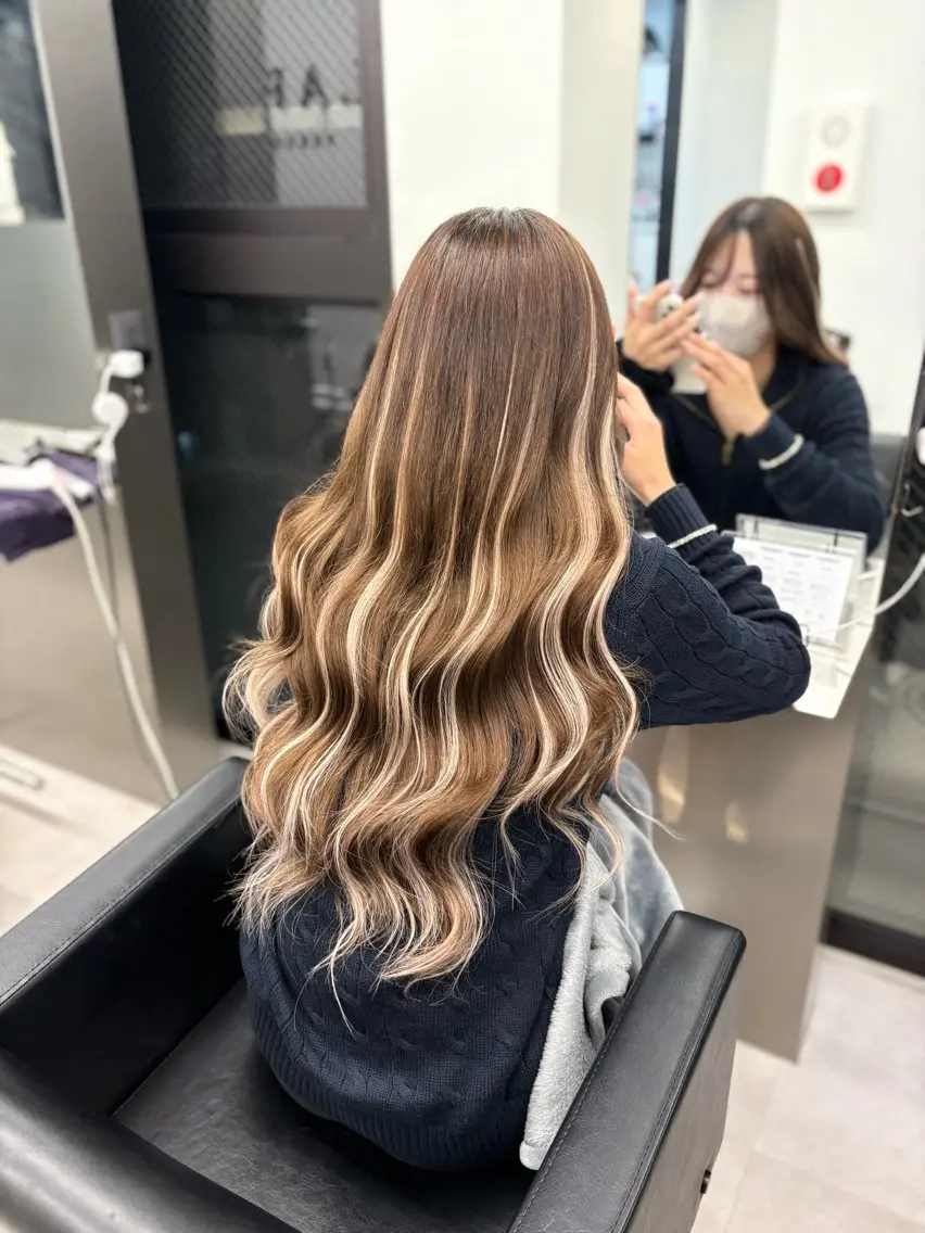 ロング ハイライト カット エクステ ☠️地雷ギャル職人⚡ りんのヘアスタイル