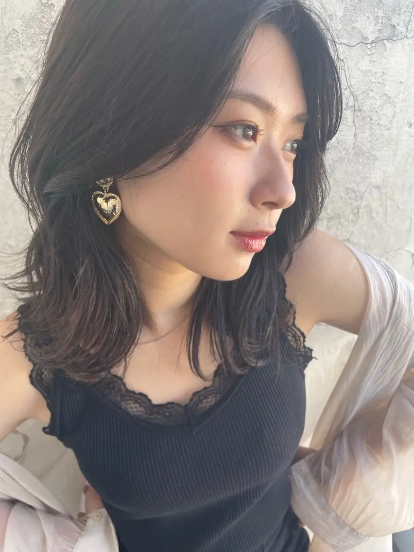 ミディアム ヘアカラー トリートメント sunny side 大名　りょう👸🏼のヘアスタイル